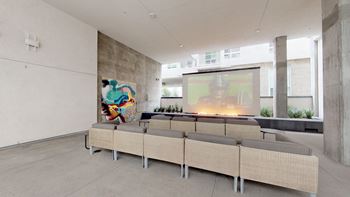 outdoor media area at Delphine on Diamond, California, 94131